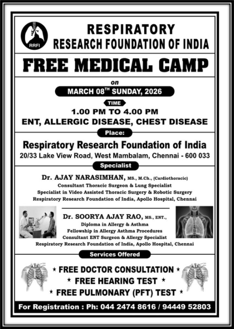 free medical camp – chennai